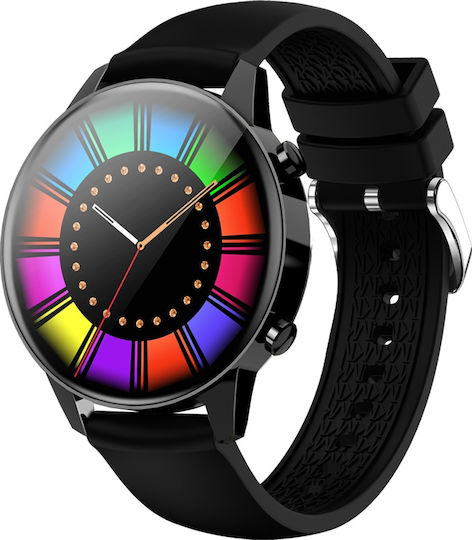 Omega FiT Aluminium Smartwatch mit Pulsmesser (Schwarz)