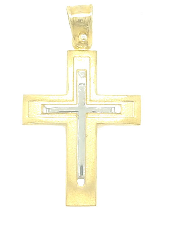 Dio Jewellery Lab Silber Σταυρός Επιχρυσωμένος