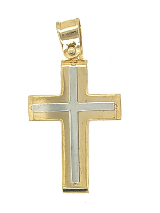 Dio Jewellery Lab Ασημένιος Σταυρός Επιχρυσωμένος