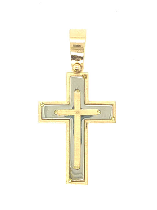 Dio Jewellery Lab Ασημένιος Σταυρός Επιχρυσωμένος