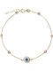 Daskalakis Women's Bracelet Chain with design Eye made of Gold 14K