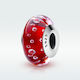 Silber Charm 925 Roter Stein
