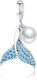 Ασημενιο Charm 925 Blue Mermaid Pearl