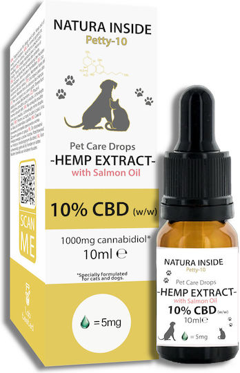 Natura Inside Salmon Oil for Dogs and Cats 10ml for General Health