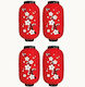 Set of 4 Japanese Lanterns Sakura Design