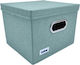 Ordinett Italy Fabric Storage Box For Clothes in Green Color 28.5x25.5x20.5cm 1pcs