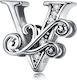 Silber Charm 925 V Kalligrafie