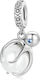 Silver Charm 925 Octopus On Pearl