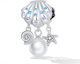 Silber Charm 925 Zartes Muschel Charm