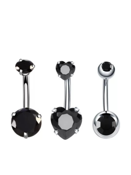 Amalfi Accessories Комплект Стомана Пиърсинг за Коремно Бутонче