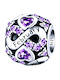 Daskalakis Purple Silver Stone Charm