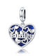 Daskalakis Family Charm in Silver Blue