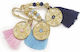 Daskalakis Christening Charm with Safety Pin Metal Gold 100 Pieces (Various Designs)