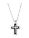 Rosso Amante Men's Cross from Steel with Chain