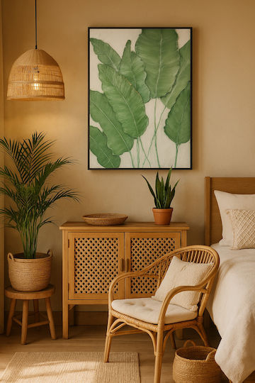 Painting Green Flowers 80x120