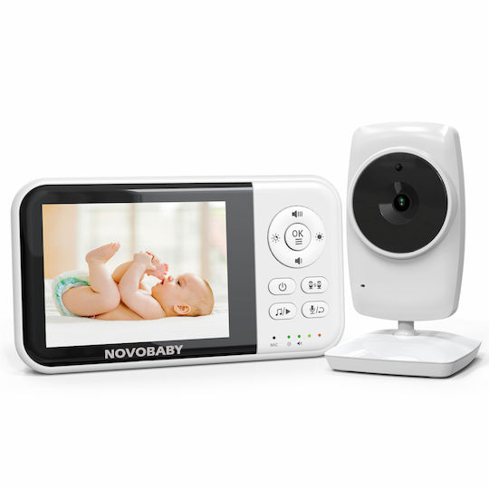 Drahtlose Babyüberwachung mit Kamera & Bildschirm 3.2" , Zwei-Wege-Kommunikation & Schlaflieder