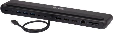 Club3D USB-C Docking Station with HDMI/DisplayPort 4K PD Ethernet and Support for 3 Monitors Black (CSV-2541)