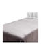 Silk Fashion Κουβέρτα Βελουτέ Υπέρδιπλη 220x240εκ. Ανοιχτό Γκρι 5206978075421
