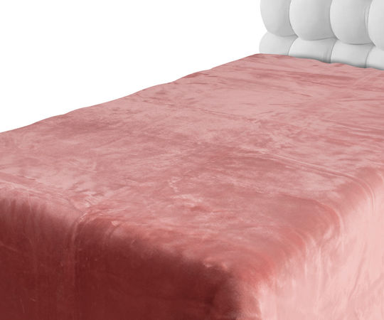 Silk Fashion Κουβέρτα Βελουτέ Μονή 160x220εκ. Σάπιο Μήλο