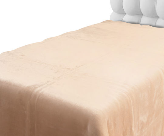 Silk Fashion Velvet Blanket Single 160x220cm Beige