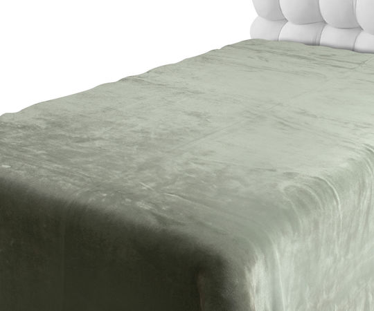 Silk Fashion Velvet Blanket Single 160x220cm Green