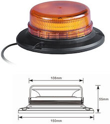 Agroequip Φάρος Αυτοκινήτου LED 15cm με Πορτοκαλί Φωτισμό