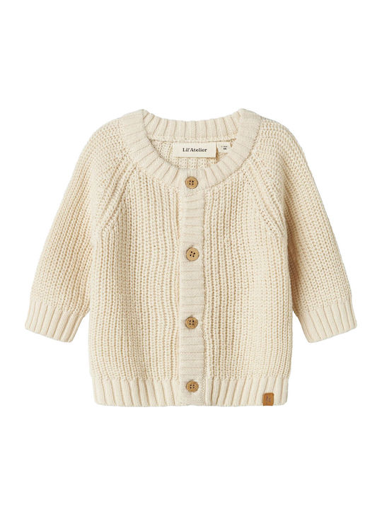 Kinderstrickjacke Baumwolle Beige