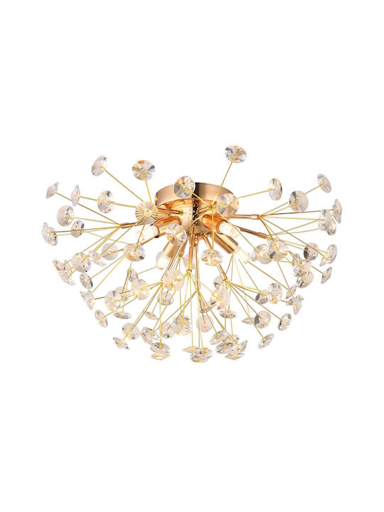 Globo Lighting Πλαφονιέρα Οροφής Διάφανη με Ενσωματωμένο LED