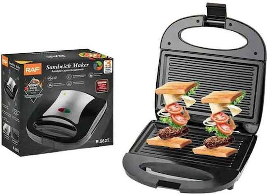 Raf Sandwich Maker for 2 Sandwiches 850W Blue
