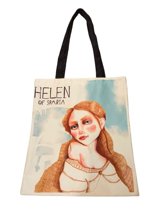 Brainfood Tote Bag Υφασμάτινη Τσάντα Σουετ Hellen Sparta 38x42 Great Women Greek Mythology