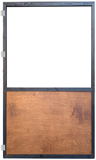 Poartă Paravant de Magazin Slim Negru Nuc 80x178cm