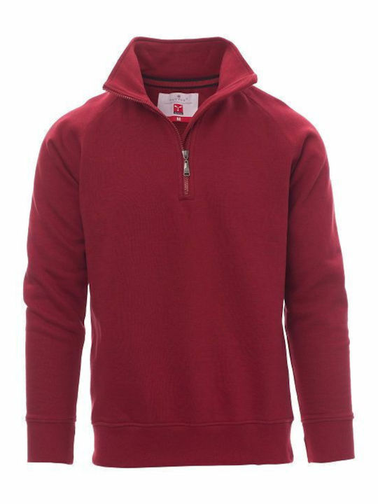 Herren Sweatshirt mit Reißverschluss Payper Miami+ Burgundisch