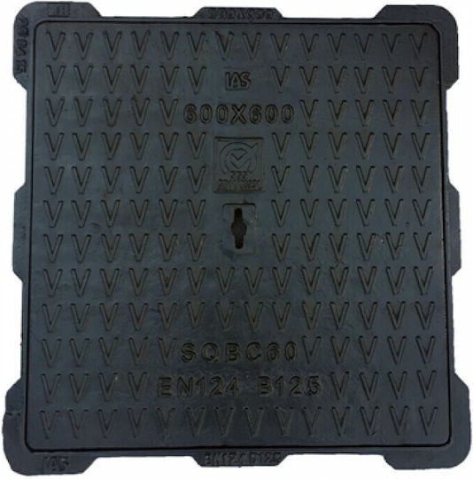 Канализационна Шахта Cast Iron 100x100 B125 Рамка Капак За Шахта