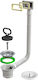 Sink Valve 1 1/2" Inox Plate Φ70 Overflow Bonomini 1942mg64b0