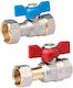 Chrome Valve Connector 1 2"x1 2" Blue Female-Female Butterfly Handle 17060050014 100-003-510