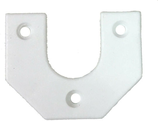 Support Peg for Round Pipe Closet Plastic Φ20 White 1 Piece