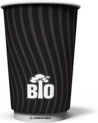 Einweg-Papierbecher Biologisch Abbaubar Relief Doppelwandig Wasserbasiert Baum Schwarz 16oz Verpackung/25 Stück Einweg-Papierbecher Biologisch Abbaubar Relief Doppelwandig Wasserbasiert Baum Schwarz 16oz Verpackung/25 Stück