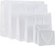 Pungă de Hârtie Mată Plastifiată Albă cu Șnur 26.5x8x25 200 Bucăți
