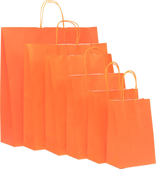 Paper Bag Orange Twisted Premium 14x8.5x21.5 400pcs