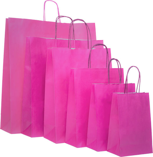 Paper Bag Fuchsia Twisted Premium 18x8x24 400pcs