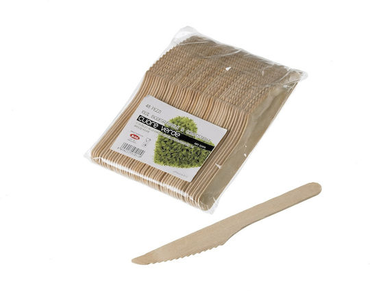 Q1011 Bambus Hölzernes Messer 16 Cm 48 Stück Leone