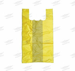 Plastic Vest Type Bags 50cm Yellow 10kg
