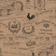 H6333 Antique Baking Paper Vintage 33x32.5 500 Pieces Leone Italy