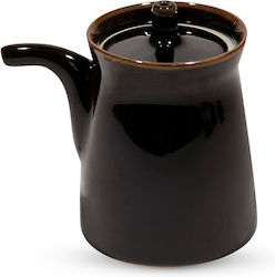 Black Soy Sauce Pot 147ml Μαυρη Καφε Επιτραπεζια Πορσελανινη Σαλτσιερα 7χ8.30εκ Japan