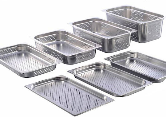 G N Perforated Inox Pan 0.8mm S S 1/3x20mm