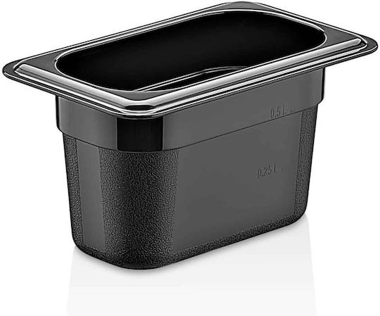 Δοχειο Gn Μαυρο 1/9 100mm Αποθηκευσης Τροφιμων P P Gastroplast Nsf