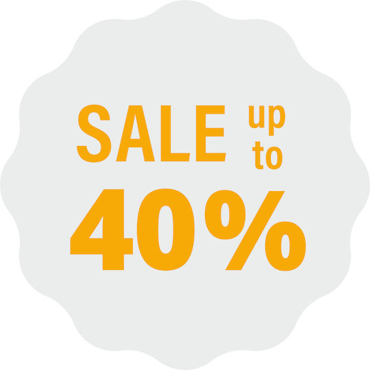 Αυτοκόλλητο Έκπτωσης Sale Up To 40 % Κωδ 19621