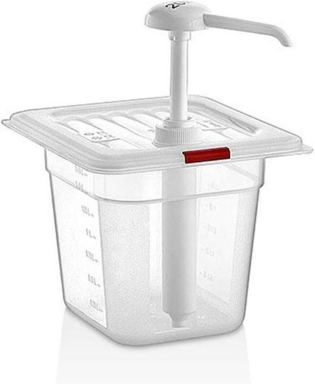 Δοχειο Αντλια Πομπα Διανεμητη Σαλτσα 200ml/pump Λευκο P P Gastroplast Nsf