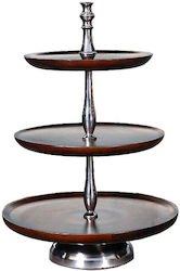 3 Hölzernen Runde Präsentationsständer Buffet-Ausstellungsstände Y52cm