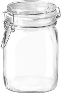 Fidos Glass Airtight Container with Cap Spain 1000ml